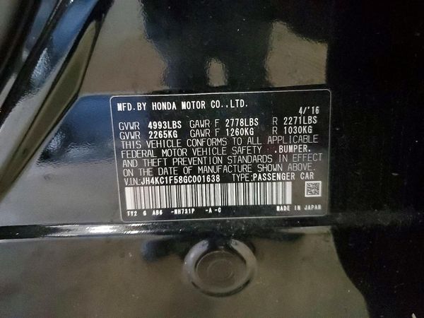 2016 ACURA RLX Technology Package