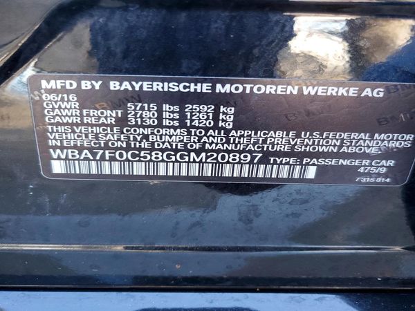 2016 BMW 750