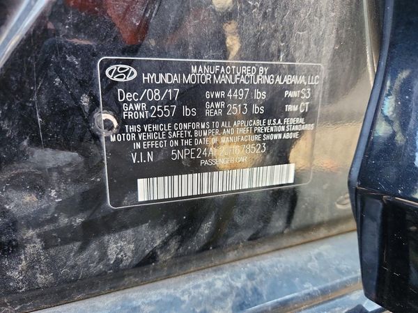 2018 HYUNDAI SONATA
