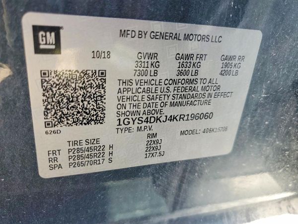 2019 CADILLAC ESCALADE Platinum