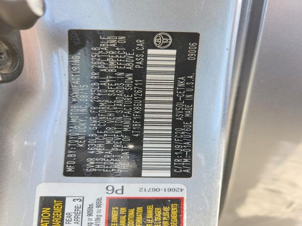 2016 TOYOTA CAMRY