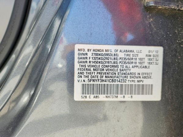 2012 HONDA PILOT EX