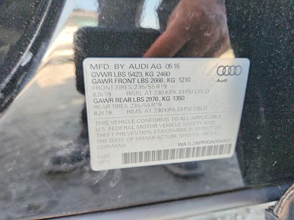 2016 AUDI Q5 quattro Premium Plus — VINS