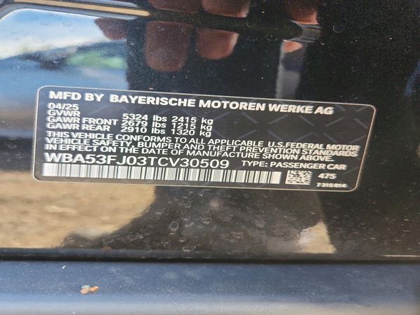 2026 BMW 530 xDrive — VINS