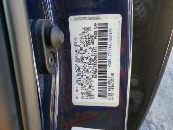 2012 TOYOTA COROLLA