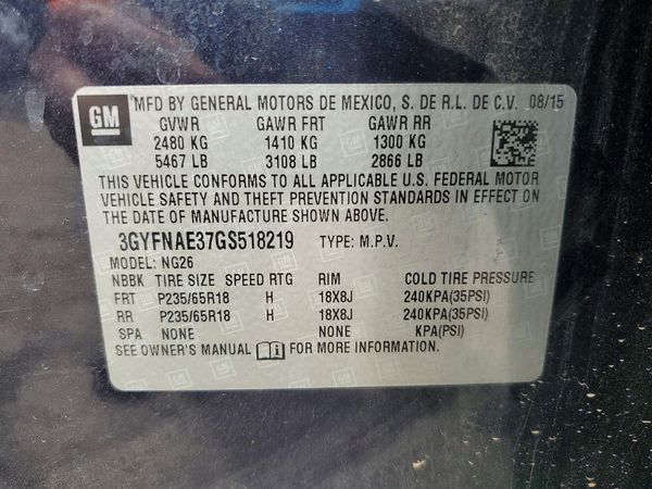 2016 CADILLAC SRX Standard