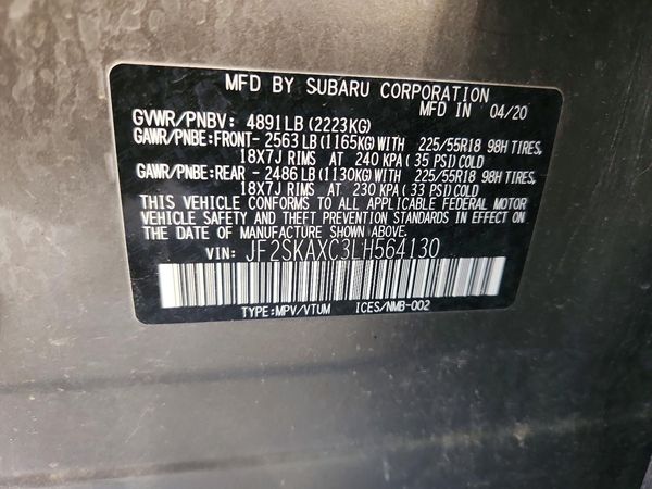 2020 SUBARU FORESTER