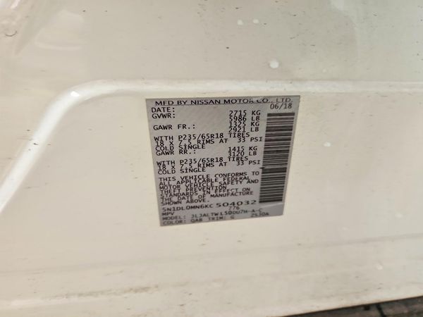 2019 INFINITI QX60 — VINS
