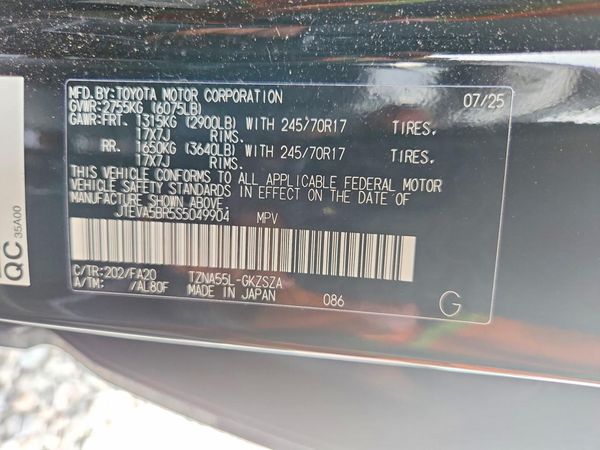 2025 TOYOTA 4RUNNER — VINS