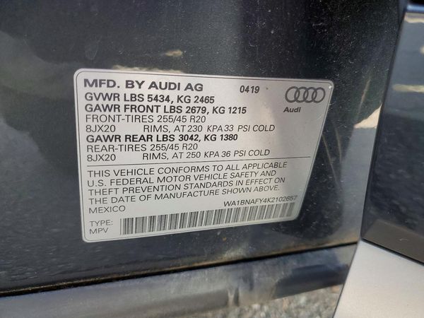 2019 AUDI Q5 quattro Premium Plus
