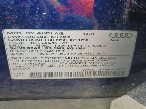 2022 AUDI Q5 S Line quattro Prestige