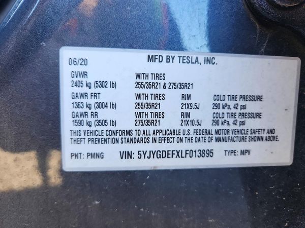 2020 TESLA MODEL Y
