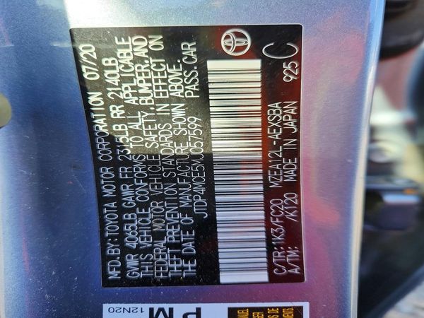 2021 TOYOTA COROLLA SE, CVT, w/Premium pkg — VINS