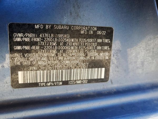2023 SUBARU CROSSTREK Sport — VINS