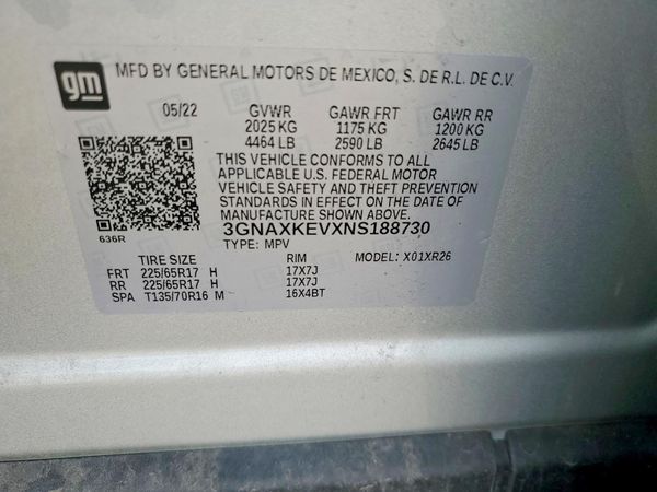 2022 CHEVROLET EQUINOX LT (1LT)
