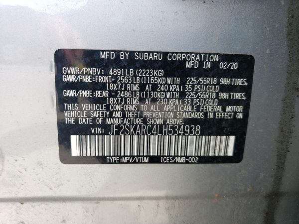 2020 SUBARU FORESTER Sport+ES+HK+KA