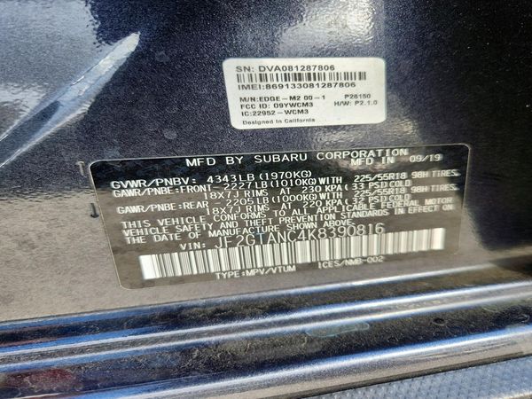 2019 SUBARU CROSSTREK