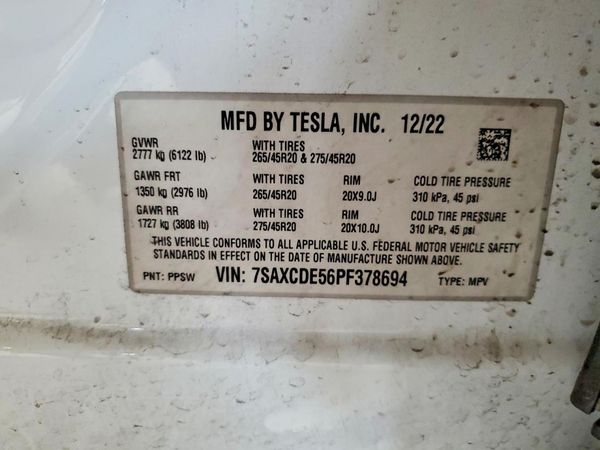 2023 TESLA MODEL X