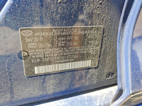 2019 HYUNDAI SONATA