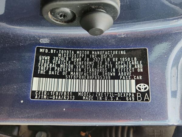 2017 TOYOTA COROLLA LE ECO