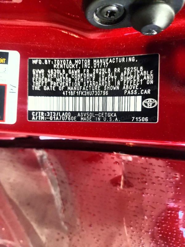 2017 TOYOTA CAMRY LE/SE/XLE/XSE