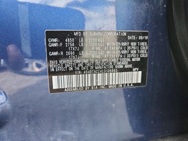 2020 SUBARU OUTBACK