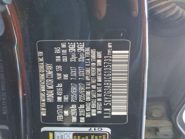 2012 HYUNDAI SANTA FE GL(Middle-low ) — VINS