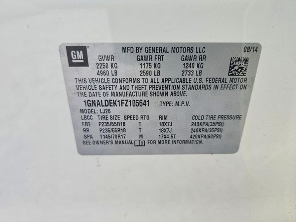 2015 CHEVROLET EQUINOX LTZ