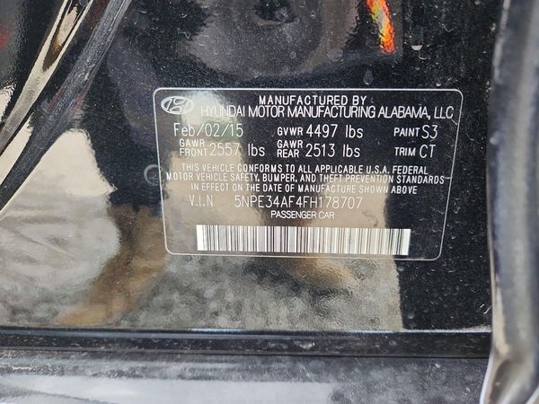 2015 HYUNDAI SONATA — VINS