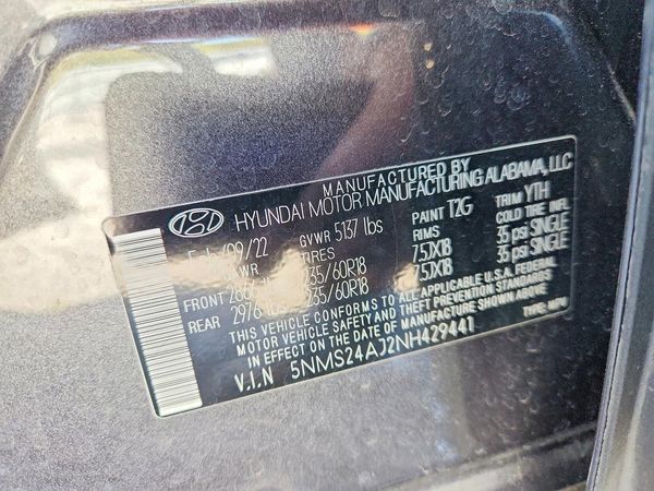 2022 HYUNDAI SANTA FE