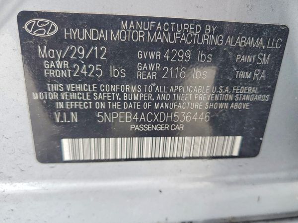 2013 HYUNDAI SONATA GLS/ GLS Popular