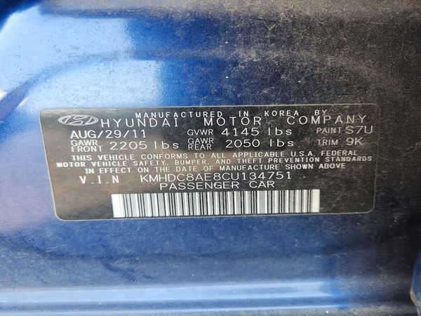 2012 HYUNDAI ELANTRA GLS — VINS