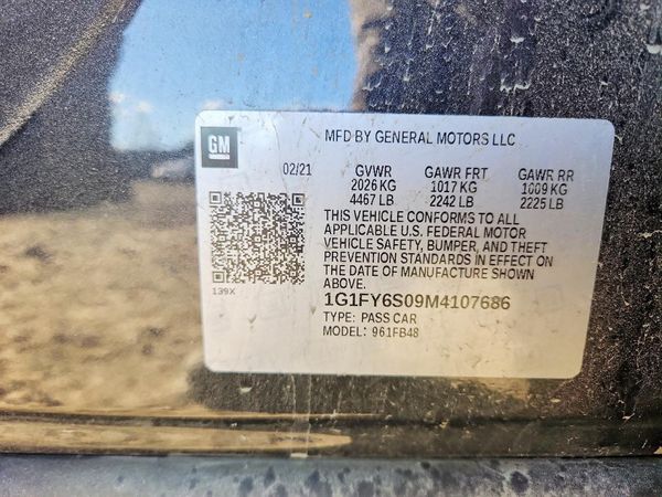 2021 CHEVROLET BOLT EV LT