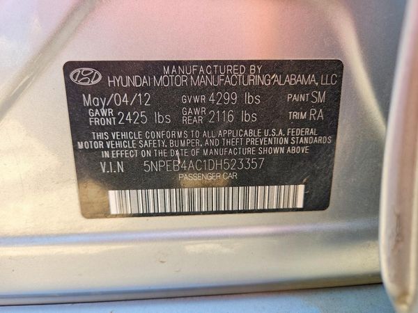 2013 HYUNDAI SONATA