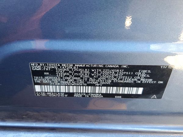 2012 TOYOTA RAV4 High