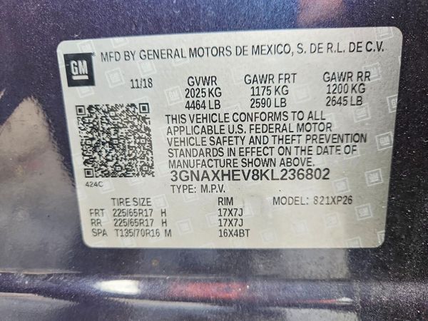 2019 CHEVROLET EQUINOX LS