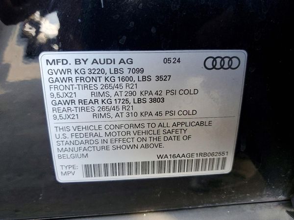 2024 AUDI Q8 E-TRON — VINS