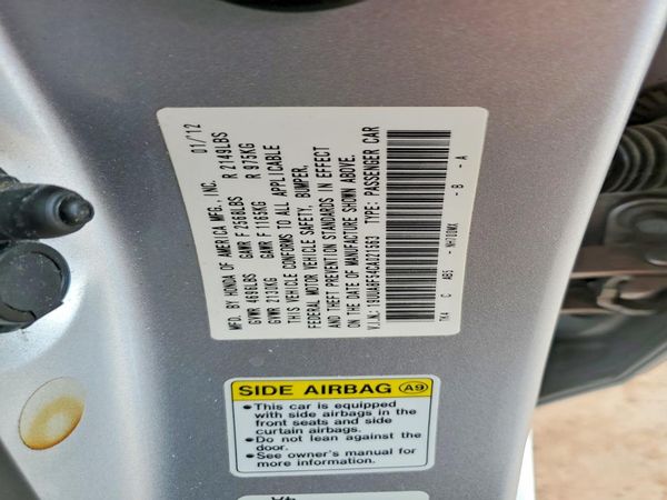 2012 ACURA TL TECH