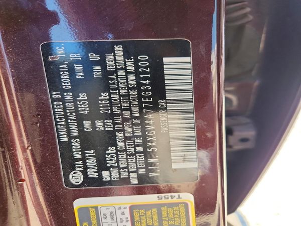 2014 KIA OPTIMA 2.4 LX STD/Conv — VINS