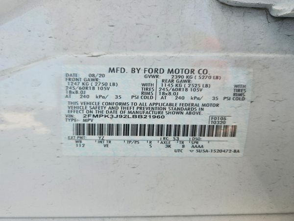 2020 FORD EDGE SEL
