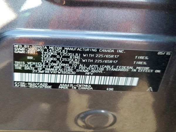 2015 TOYOTA RAV4 XLE (M Grade)