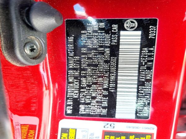 2018 TOYOTA CAMRY L/LE/SE/XLE