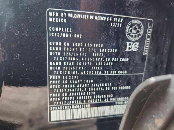 2022 VOLKSWAGEN TAOS 4Motion S — VINS