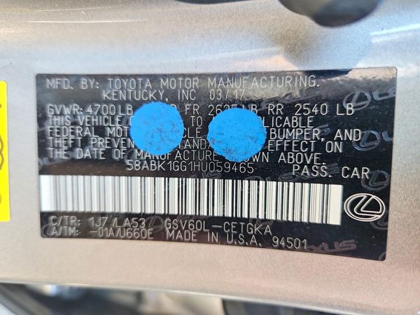 2017 LEXUS ES 350