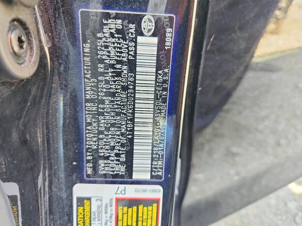 2013 TOYOTA CAMRY