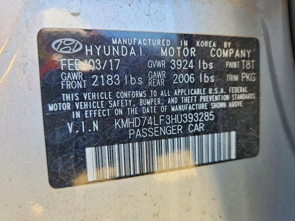 2017 HYUNDAI ELANTRA SE Base