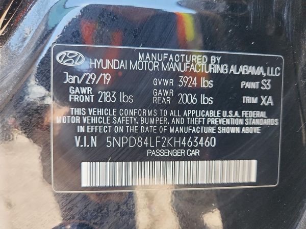 2019 HYUNDAI ELANTRA