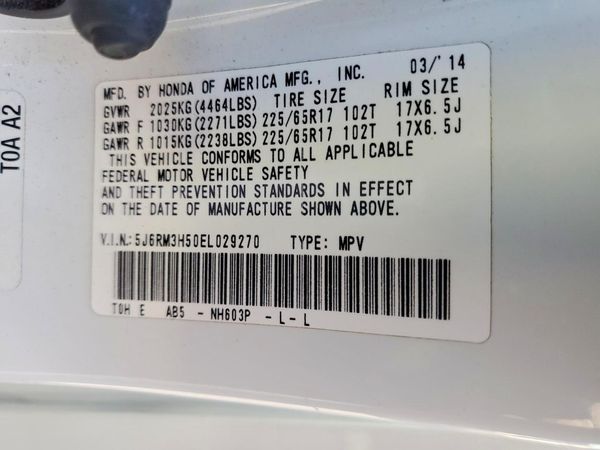 2014 HONDA CRV EX