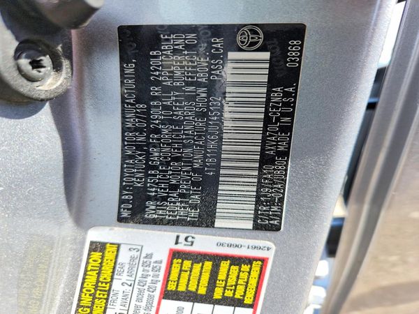 2018 TOYOTA CAMRY L/LE/SE/XLE