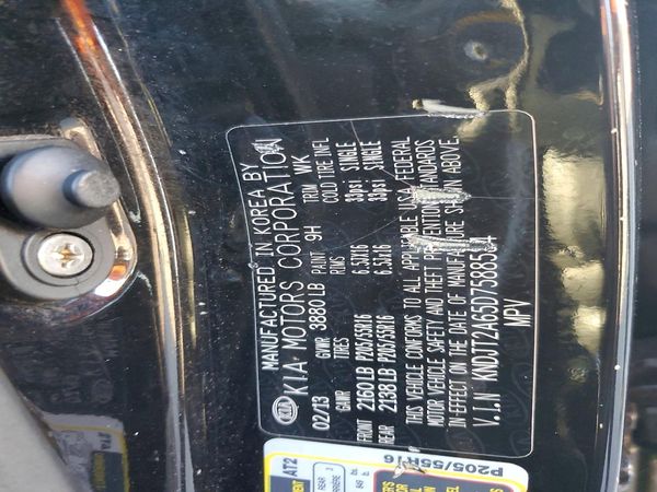 2013 KIA SOUL All Trims — VINS